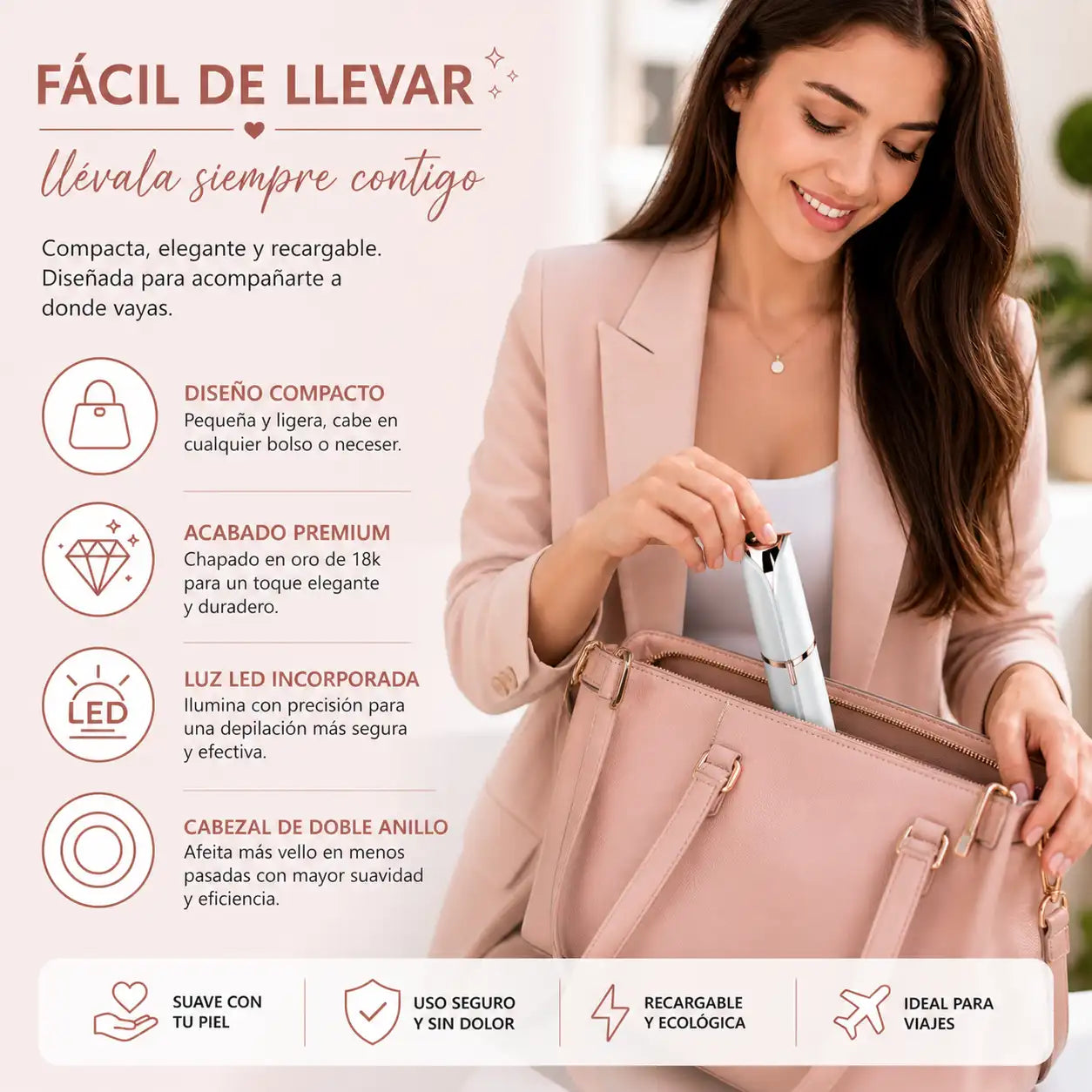 REMOVEDOR DE VELLO FACIAL PARA MUJER